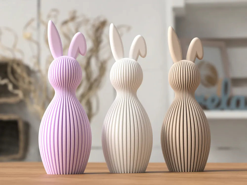 Påskehare med foldet øre, 3D-printet