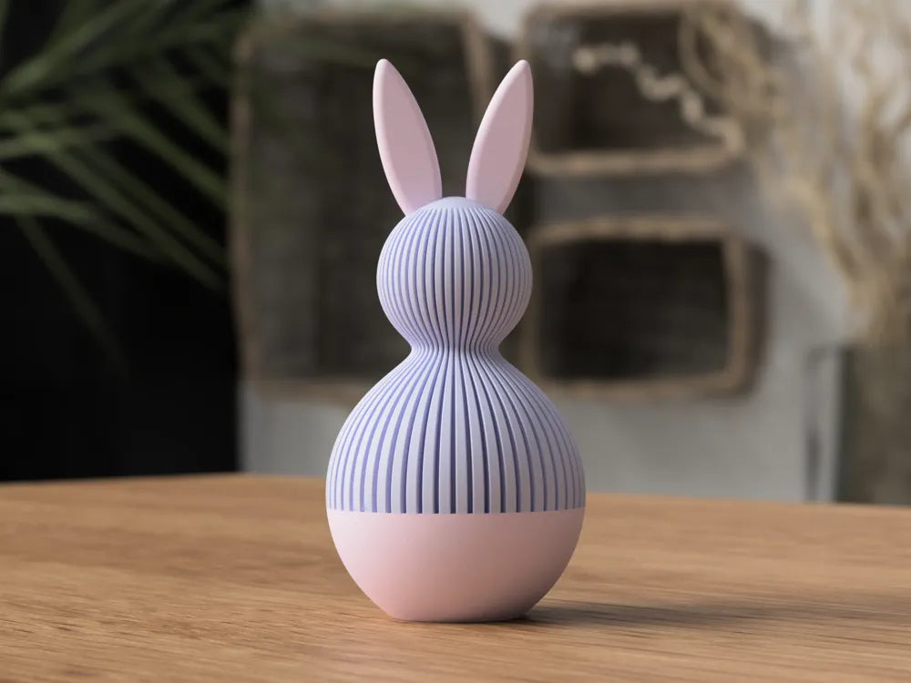 3D-printet påskehare beholder i pastelfarver