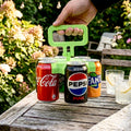 Sort 3D-printet dåsespinner med seks dåser