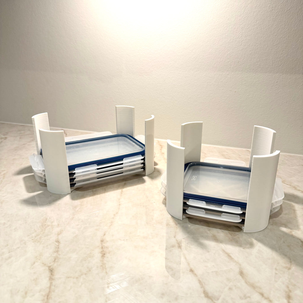Hvid 3D-printet organizer til IKEA 365+ låg